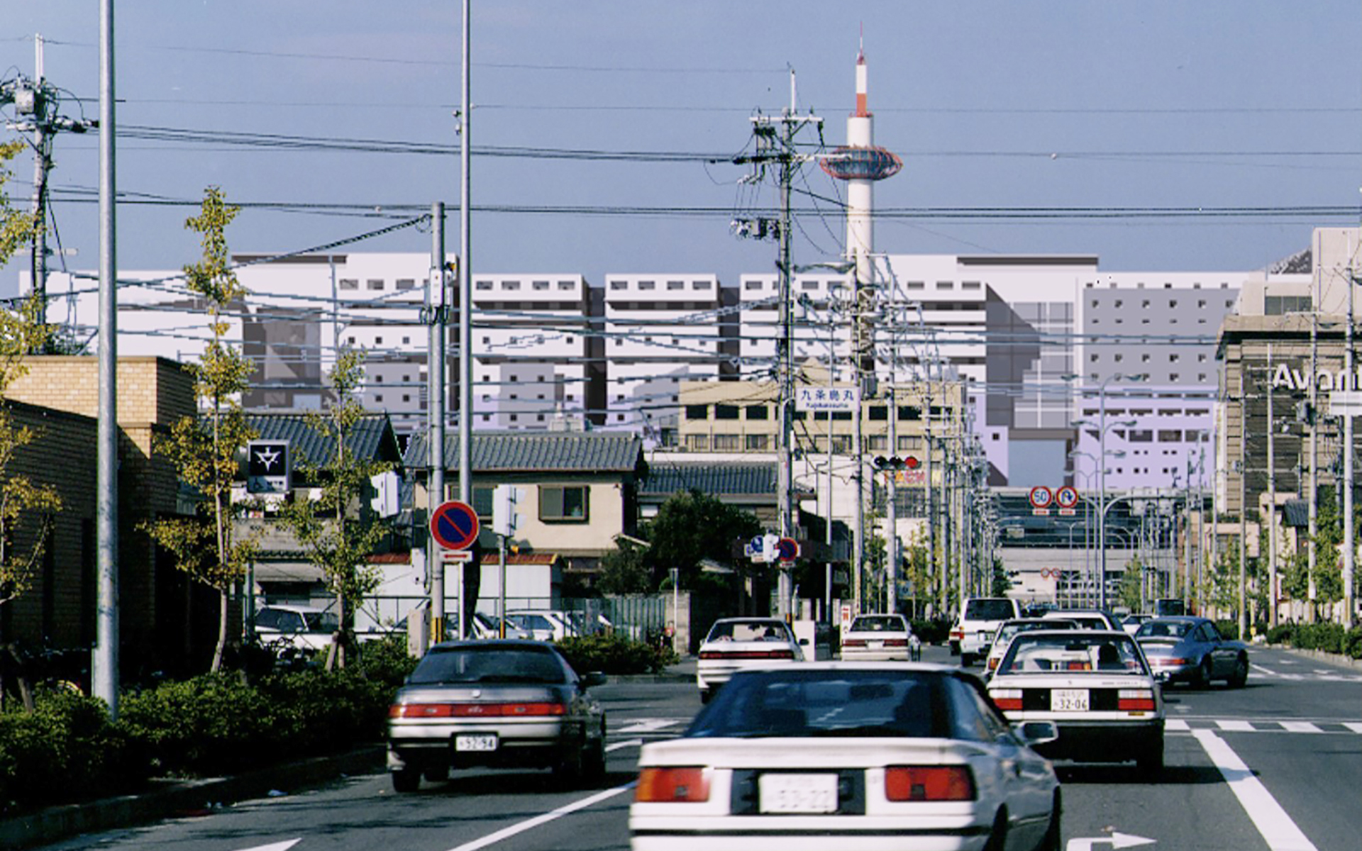 京都駅ビル新築時のCGパース（フォトモンタージュ）
